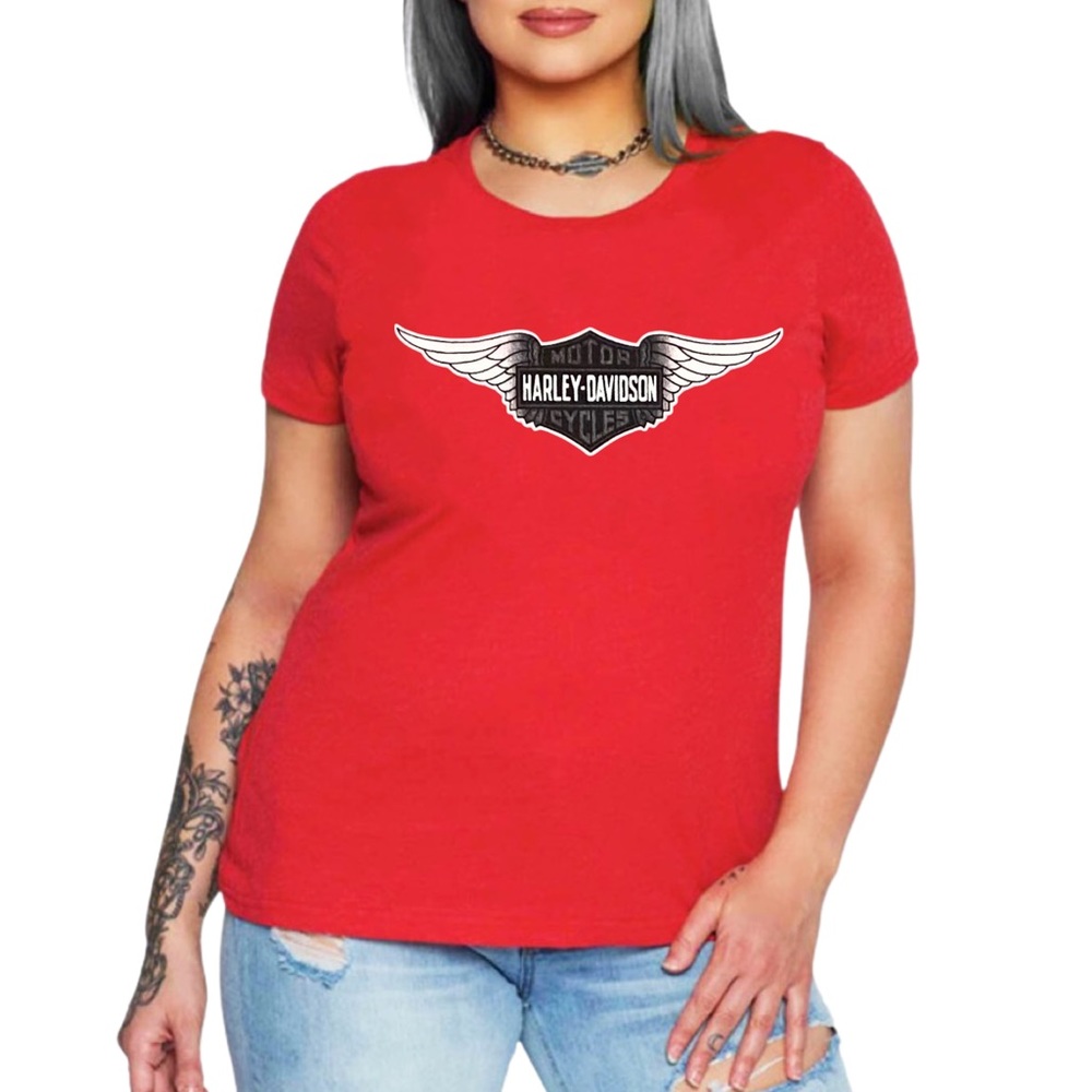HARLEY-DAVIDSON Women’s Short Sleeve Graphic Logo Top